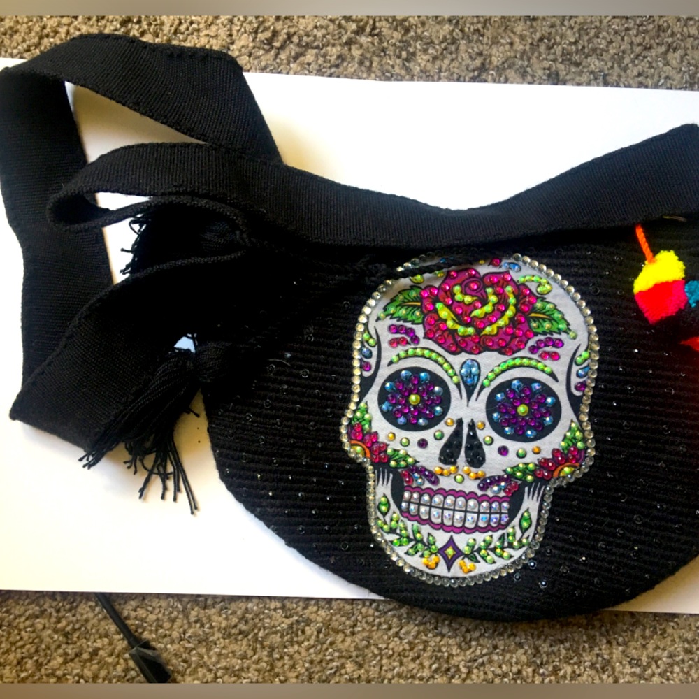 Black skull bag cotton